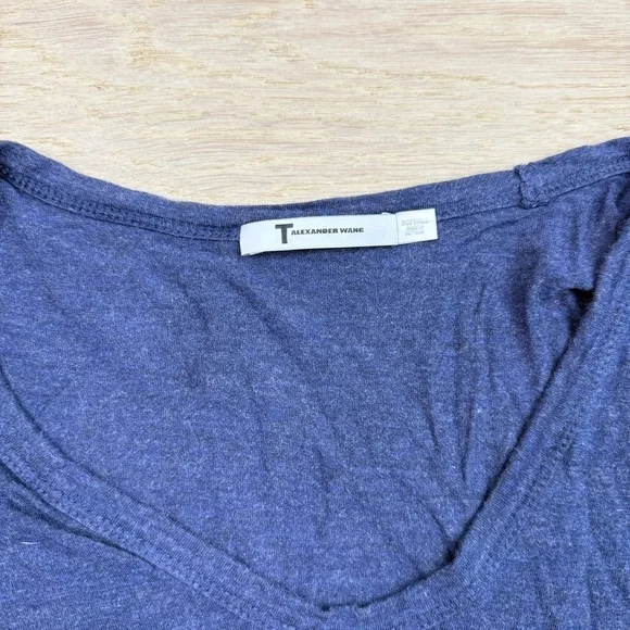 Alexander Wang Navy Blue V-Neck Top